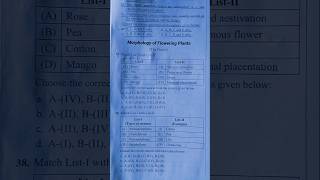 Morphology of flowering plants Neet PYQ shorts neetpyq biology trending medicalentranceexam [upl. by Tonina]