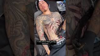 Falling Asleep to a STOMACH TATTOO is CRAZZzzzzzzy shorts tattoo tattoonumbingcream tattooart [upl. by Aluap761]