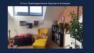 TE HUUR duplexappartement Osystraat te Antwerpen [upl. by Charmain]