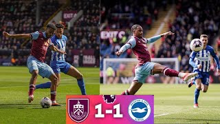 Burnley vs Brighton 11 EPL highlights 2024  Brownhill goal  Muric own goal [upl. by Adnamor405]