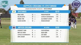 Victorian SubDistrict Cricket Association  J G Craig Under 15  Rd4  Hoppers Crossing v Spotswood [upl. by Hallie]