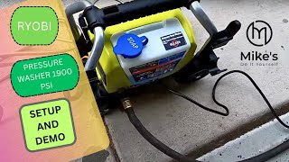 Ryobi Pressure Washer 1900 PSI Setup and Demo [upl. by Nylidnam592]