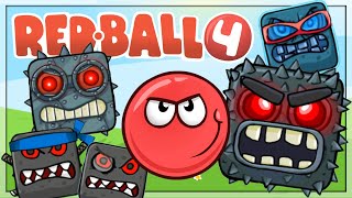 Red Ball 4 GameplayWalkthrough  All Bosses  Walka z Bossami  Gry Na Telefon  BlueJane [upl. by Winsor]