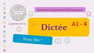 Dictée FLE  4  A1  French grammar [upl. by Asor127]