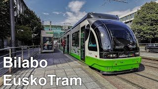 🇪🇸 Trams in Bilbao  Euskotram  Tranvía de Bilbao 2021 4K [upl. by Edroi]