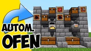 Minecraft automatischer Ofen ohne Redstone  wie baut man einen automatischen Ofen in Minecraft [upl. by Nelubez]