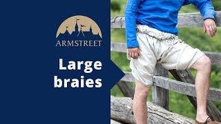 ArmStreets Large Braies how to wear medieval braies [upl. by Birchard]