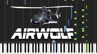 Airwolf  Main Theme Piano Tutorial ♫ [upl. by Eemyaj]