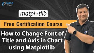 How to Change Color and Font of Title xaxis amp yaxis of Chart Using Python Matplotlib Hindi [upl. by Ticknor576]