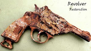 Rusty Revolver Restoration  guns restoration  antique pistal [upl. by Fiedler]