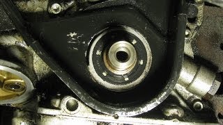 Replacing the timing belt and front oil seal on a GM 22L engine Daewoo Isuzu part 3 Oil seal [upl. by Canning]