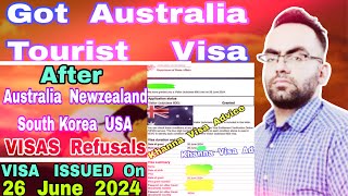 Got Australia Tourist Visa Approved After Rejections From Australia New Zealand USA South Korea [upl. by Cirdet]