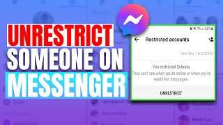 How to Unrestrict Someone on Messenger Remove Restriction 2023 Unrestricted on Messenger [upl. by Inek]