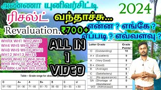 Revaluation  2024  Anna University Result  WH Meanings  Full Clarification  VIP [upl. by Hedberg850]