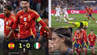 Spain Vs Italy 10  match highlights  2024 [upl. by Enitsahc566]