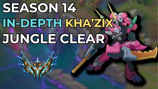 INDEPTH S14 Challenger Khazix Jungle Clear Guide [upl. by Avon]