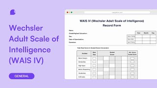 Wechsler Adult Scale of Intelligence WAIS IV [upl. by Gnoht]