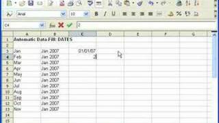 OpenOffice Calc Autofill Dates [upl. by Hosbein]