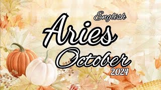 ARIES ♈️ OCTOBER 2024 ENGLISH tarot reading aries horoscope [upl. by Ydolem]