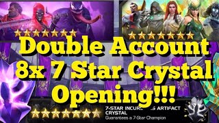 MCOC  Double Account  8x 7 Star Crystal Opening  Basics Incursion and Titan Crystals [upl. by Nemad780]