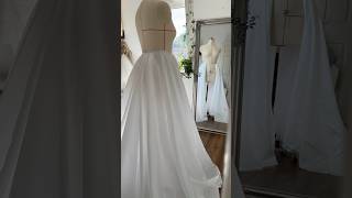 THE MAKING OF A BRIDAL OVERSKIRT Silk satin layer dress gown sewing bride [upl. by Jowett259]