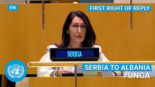 🇷🇸 Serbia  First Right of Reply United Nations General Debate 76th Session  UNGA [upl. by Wadsworth]