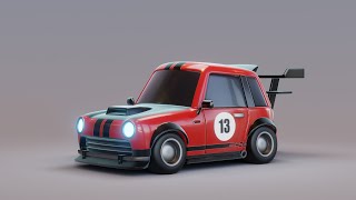 Blender Modeling Timelapse Creating Stylized Car II [upl. by Sybyl783]