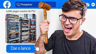 COMPREI vários JOGOS de PS3 em um LEILÃO no FACEBOOK [upl. by Akimit879]