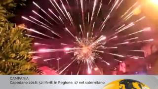 Capodanno 2016 52 feriti in Campania 17 nel salernitano [upl. by Anitsirhk]