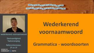 Wederkerend voornaamwoord Grammatica woordsoorten [upl. by Yoshi]