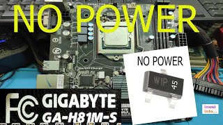 GIGABYTE GA H81M S NO POWER SOLUTION [upl. by Lladnar859]