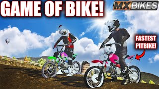 GAME OF BIKE BUT WE RODE ONE OF THE FASTEST PITBIKES IN MX BIKES HISTORY [upl. by Yesmar]