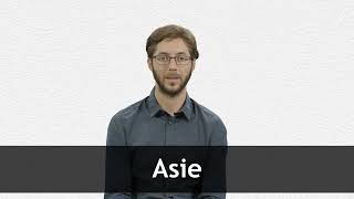 How to pronounce ASIE in French [upl. by Esiahc]