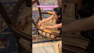 Upholstery webbing band How to change a chair webbing band learnupholstery webbingbands [upl. by Yerroc]