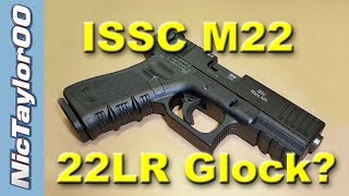 ISSC M22 LR Glock Pistol Clone Review [upl. by Kellina]