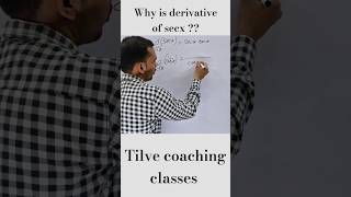 Why is derivative of secx   shorts maths ytshorts viralvideo trending calculus [upl. by Kcirneh]