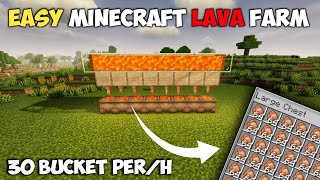 Minecraft Easy Lava Farm 30 Bucket Perh [upl. by Arod]