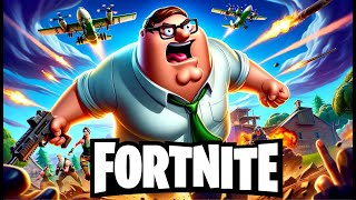 Peter Griffin gets a win with his banana in Fortnite 100 Sub Celebration [upl. by Proudman]