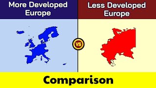 More developed Europe vs Less developed Europe  Less Developed vs More Developed Europe  Data Duck [upl. by Lhok]