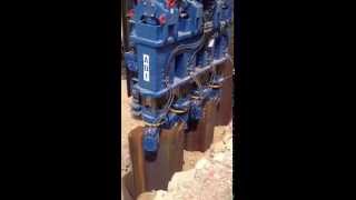 J N Piling Pressing AZ Sheet Piles with an ABI 700Z HydroPress [upl. by Rashidi567]