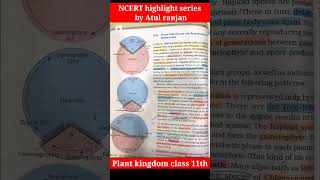 Plant kingdom class 11th  Ncert biology class 11  ncert highlight series by Atul ranjan shorts [upl. by Beatty]