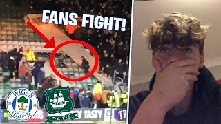 FANS FIGHT AFTER LAST MINUTE WINNER  Plymouth Argyle VS Wigan Athletic MATCHDAY VLOG [upl. by Ayikahs928]