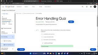 Error Handling Quiz  Arcade [upl. by Attalie873]