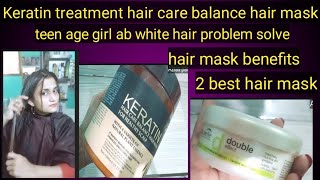 How to use keratin hair care balance hair maskquotfor healthy scalpquothair smooth quotreview Azrasparlour [upl. by Oca]