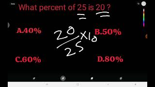 what percent of 25 is 20 [upl. by Eugilegna]