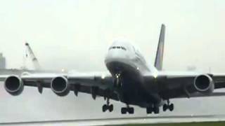 Airbus A380 Extreme takeoff GREAT ENGINE SOUND VERY LATE [upl. by Dent]