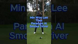 Min Woo Lee Tries The Paradym AI Smoke Driver golfswing callawaygolf shorts [upl. by Brom]