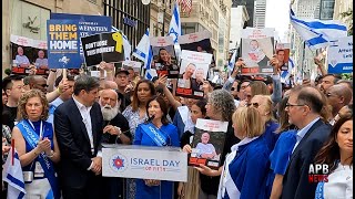 ISRAEL DAY PARADE BRINGS OUT MORE THAN 100000 MARCHERS [upl. by Jempty148]