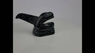 Haida Orca Sculpture in Argillite by Shaun Edgars [upl. by Bainbrudge]