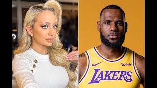 LeBron James Claps Back at ‘Courtside Karen’ After She Mocks Him for Castigating Refs During [upl. by Wendall]